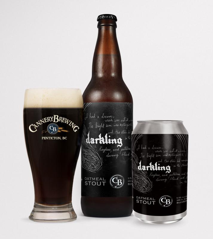 Darkling family - bottle, can and glass