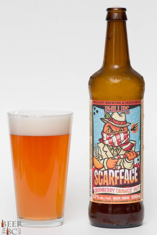 Phillips Brewing Scarfface Cranberry Orange Witbier Review
