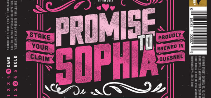 Barkerville’s Promise to Sophia Valentines Ale Returns for 2016