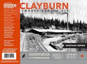 Ravens Brewing Company Clayburn Smoked Scotch Ale Label