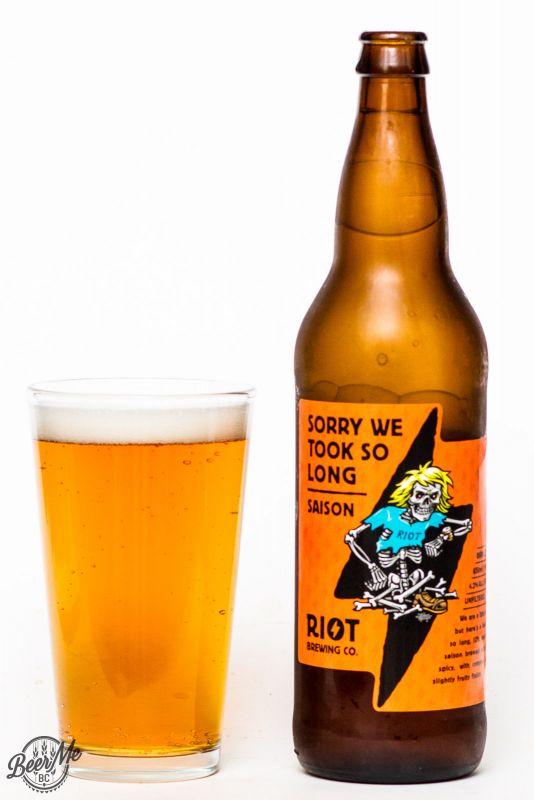 Riot Brewing - Sorry We Took So Long Saison Review