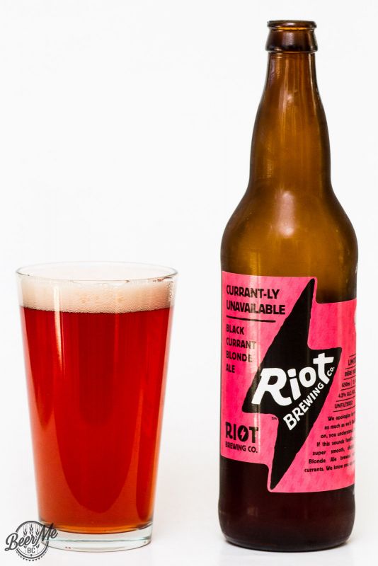 Riot Brewing Currantly Unavailable Blonde Ale Review