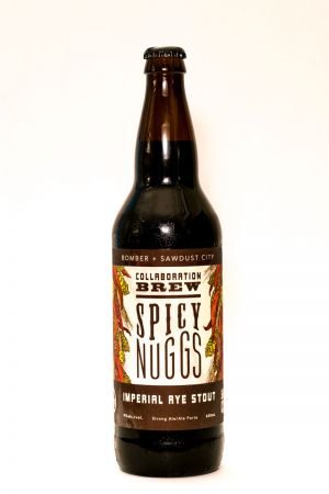 Bomber Brewing Sawdust City Brewing Spicy Nuggs Imperial Rye Stout Bottle